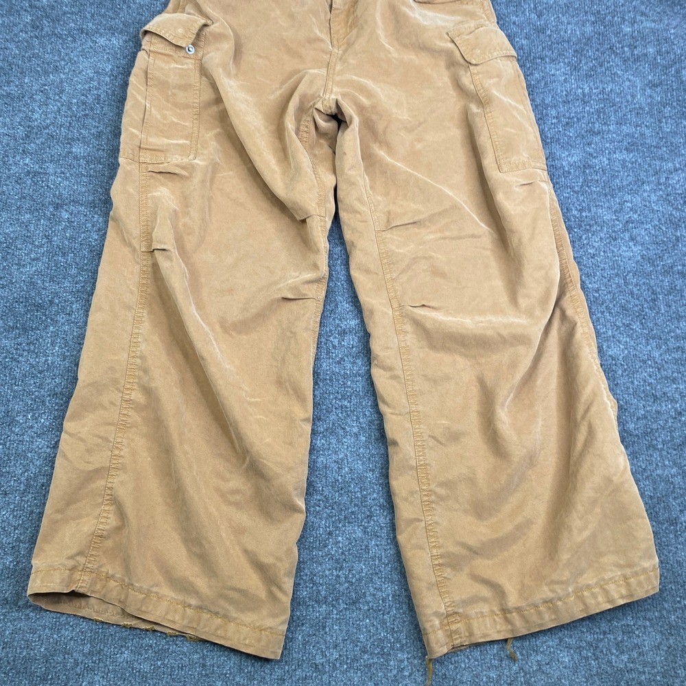 Moussy Women Tan Lyocell Blend Wide Leg Cargo Pants Size 1 028HAZ30-0521 - Picture 3 of 15